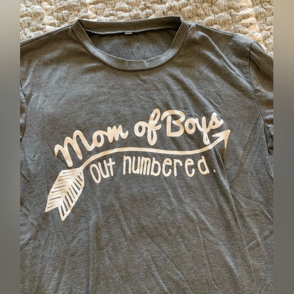 Unbranded Boy Boss Mom Shirts 2 Pack Grey and Dark Gray Women’s Size Small - Picture 3 of 4